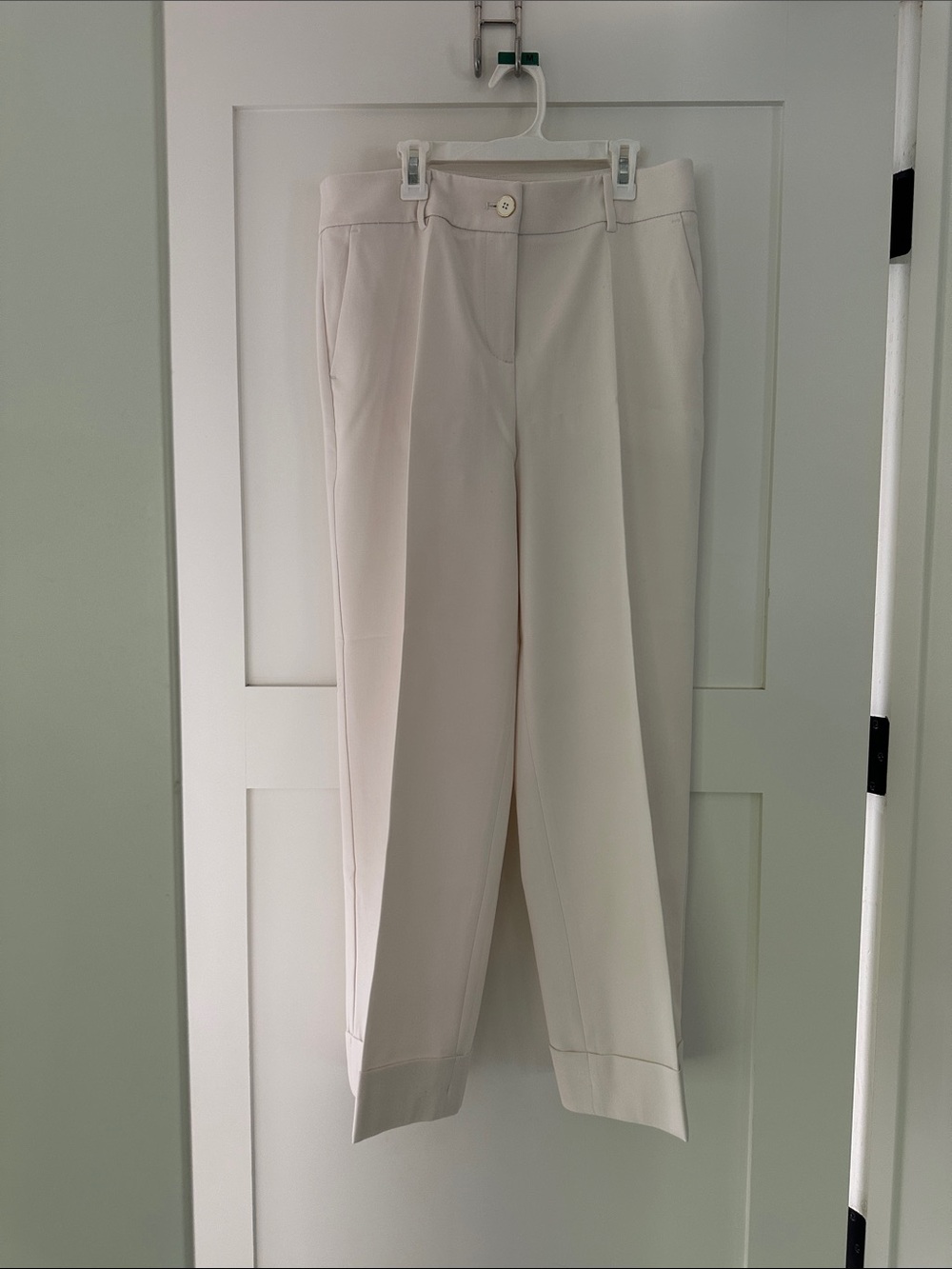 Talbots Cream Tailored Straight-Leg Pants